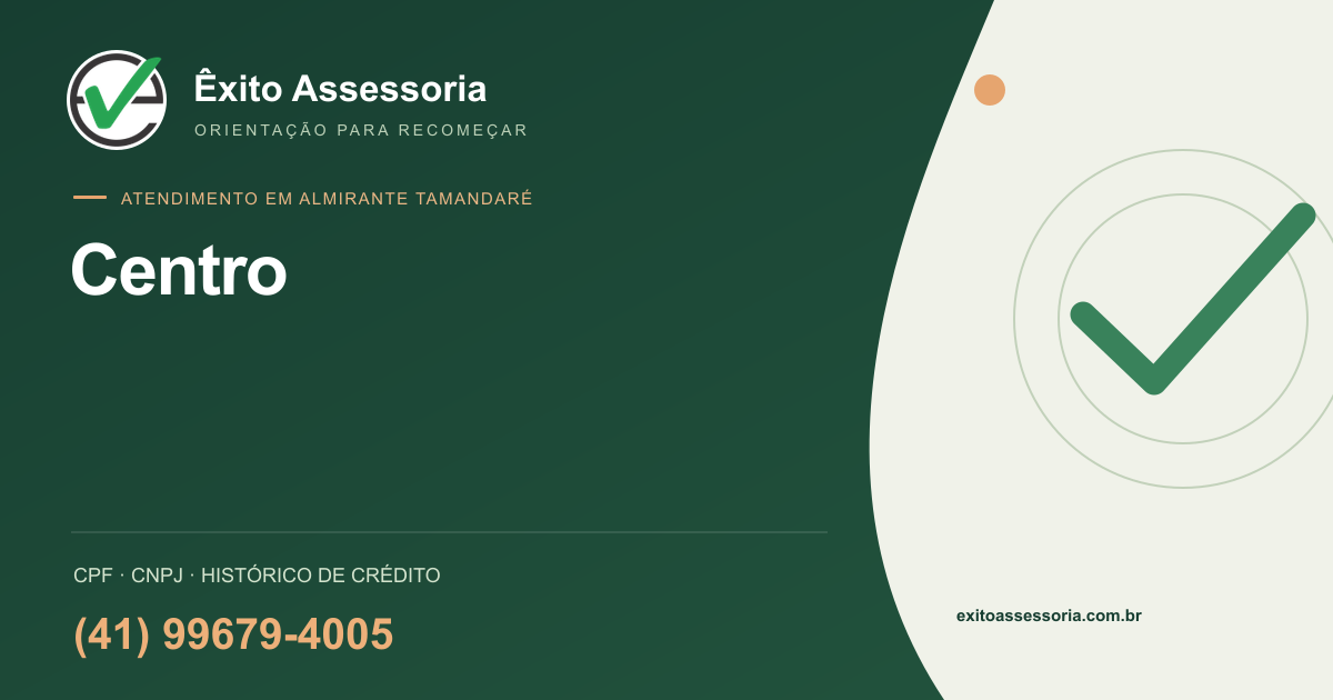 Assessoria de CPF e CNPJ em Centro, Almirante Tamandaré · Êxito · (41) 99679-4005