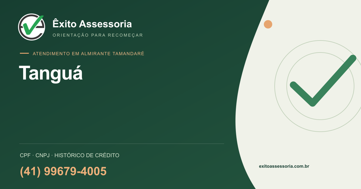 Assessoria de CPF e CNPJ em Tanguá, Almirante Tamandaré · Êxito · (41) 99679-4005