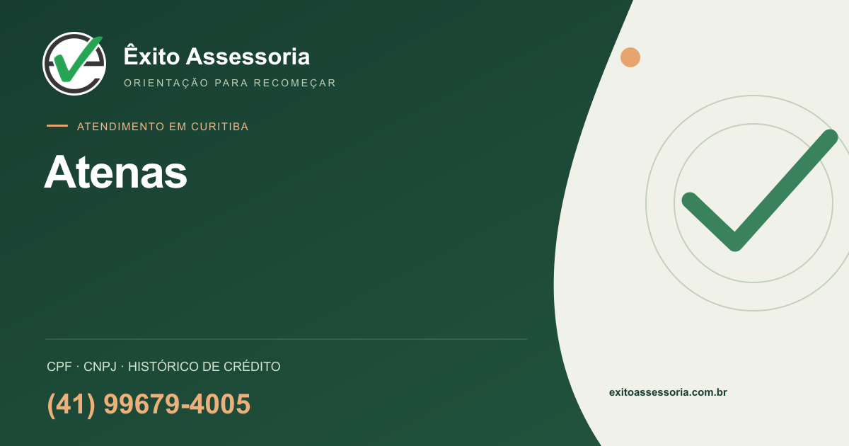 Assessoria de CPF e CNPJ em Atenas, Curitiba · Êxito · (41) 99679-4005