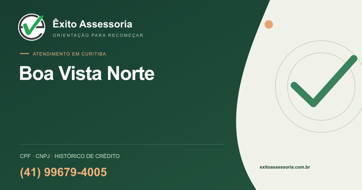 Assessoria de CPF e CNPJ em Boa Vista Norte, Curitiba · Êxito · (41) 99679-4005