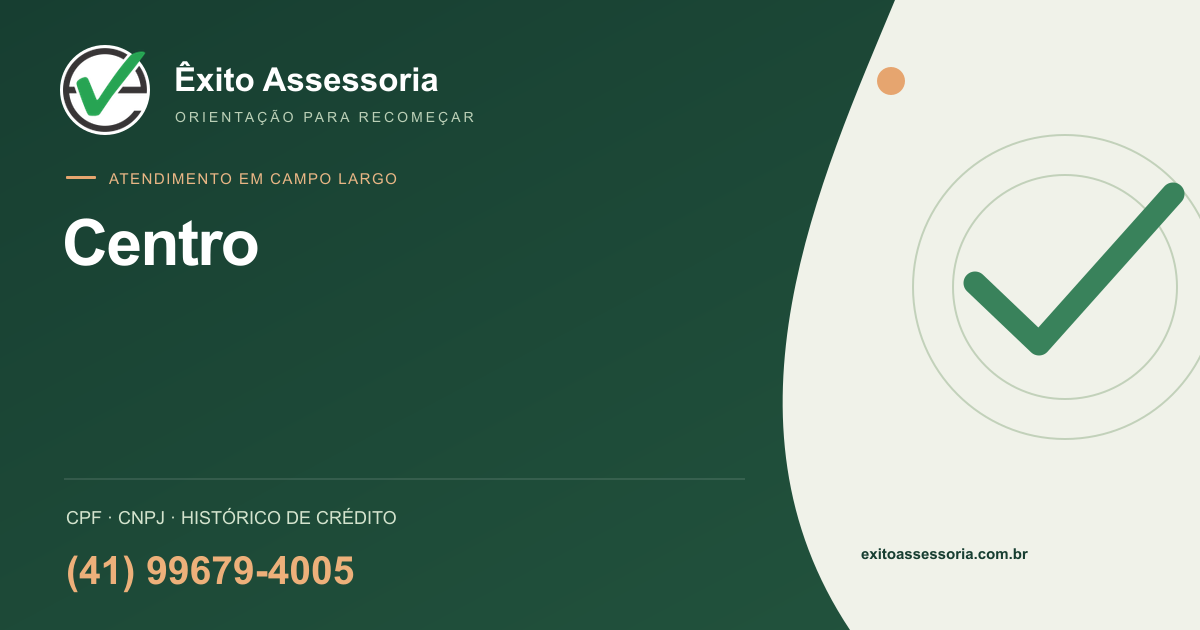 Assessoria de CPF e CNPJ em Centro, Campo Largo · Êxito · (41) 99679-4005