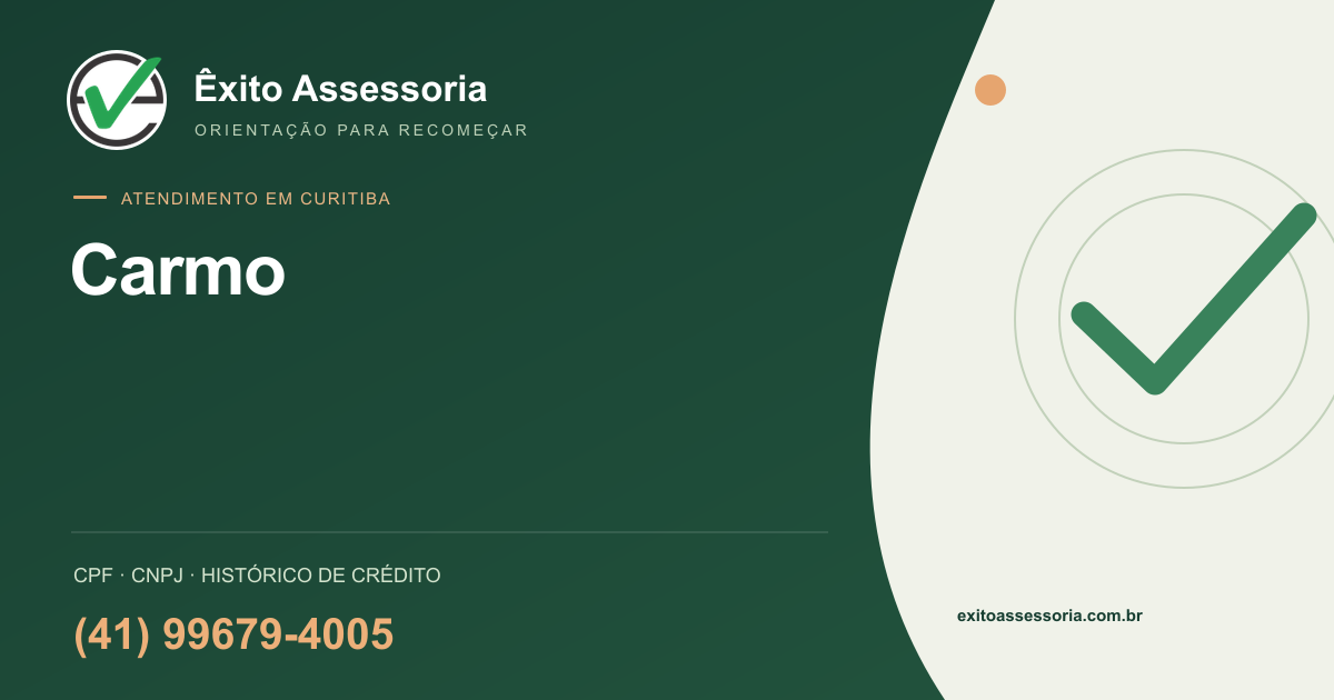 Assessoria de CPF e CNPJ em Carmo, Curitiba · Êxito · (41) 99679-4005