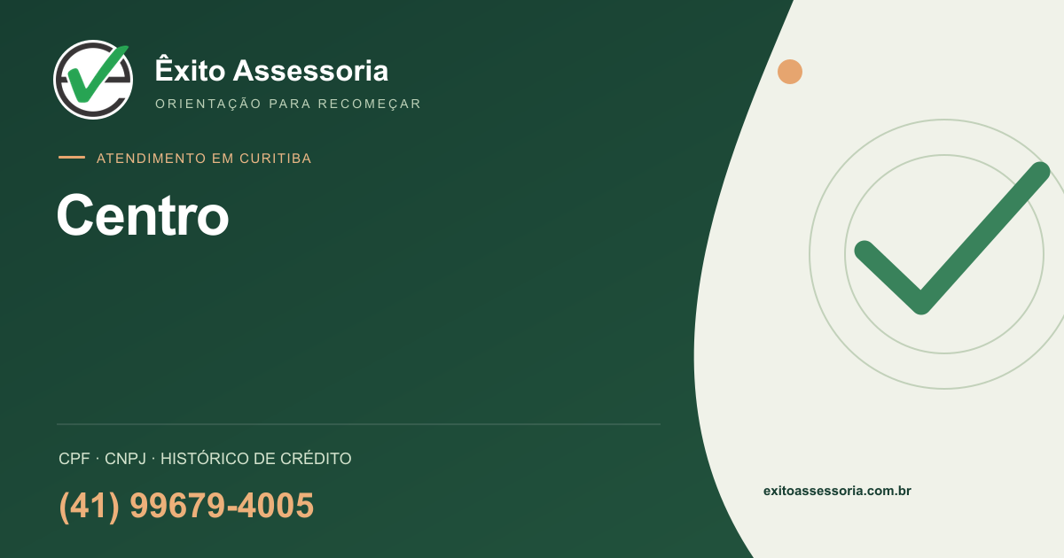 Assessoria de CPF e CNPJ em Centro, Curitiba · Êxito · (41) 99679-4005