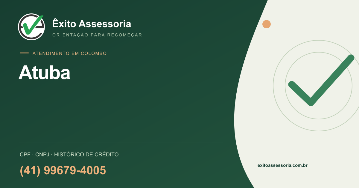 Assessoria de CPF e CNPJ em Atuba, Colombo · Êxito · (41) 99679-4005