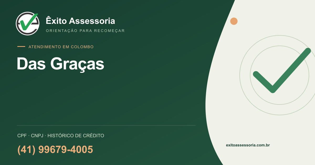 Assessoria de CPF e CNPJ em Das Graças, Colombo · Êxito · (41) 99679-4005
