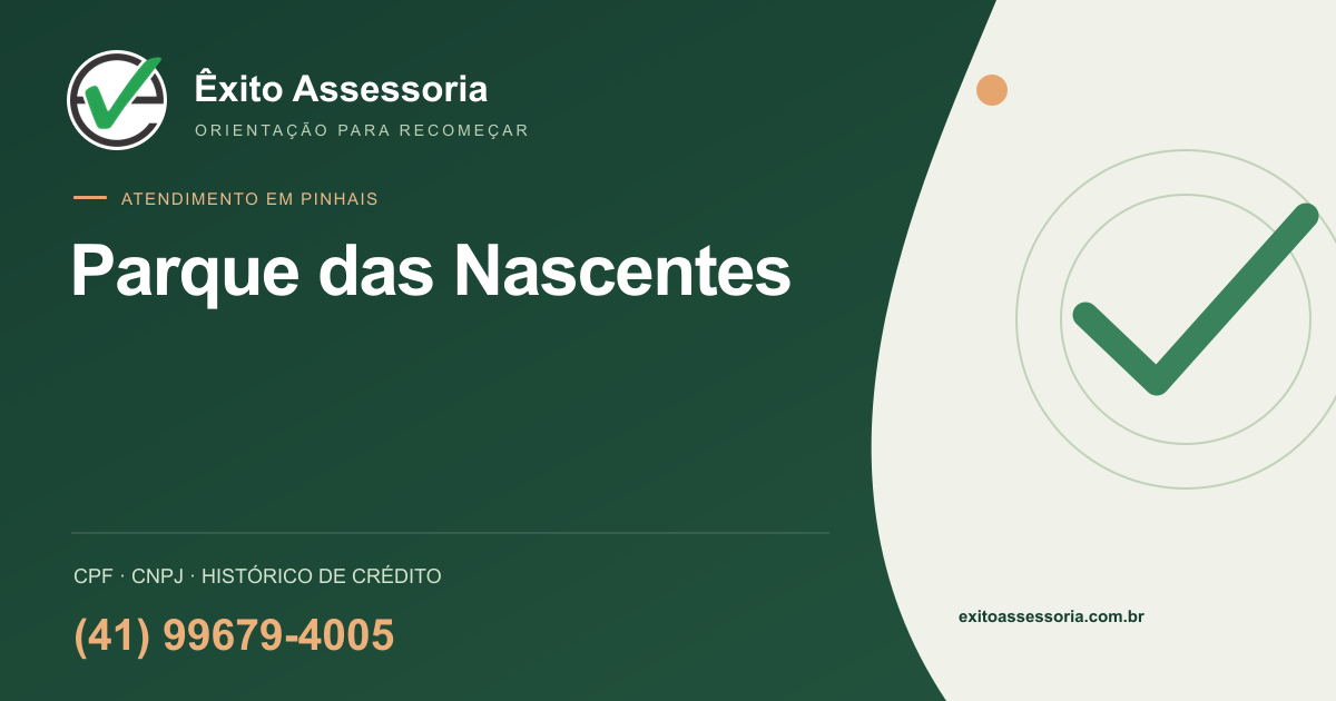 Assessoria de CPF e CNPJ em Parque das Nascentes, Pinhais · Êxito · (41) 99679-4005