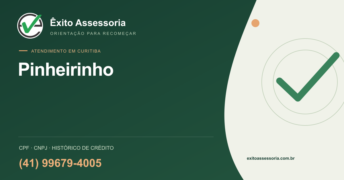 Assessoria de CPF e CNPJ em Pinheirinho, Curitiba · Êxito · (41) 99679-4005