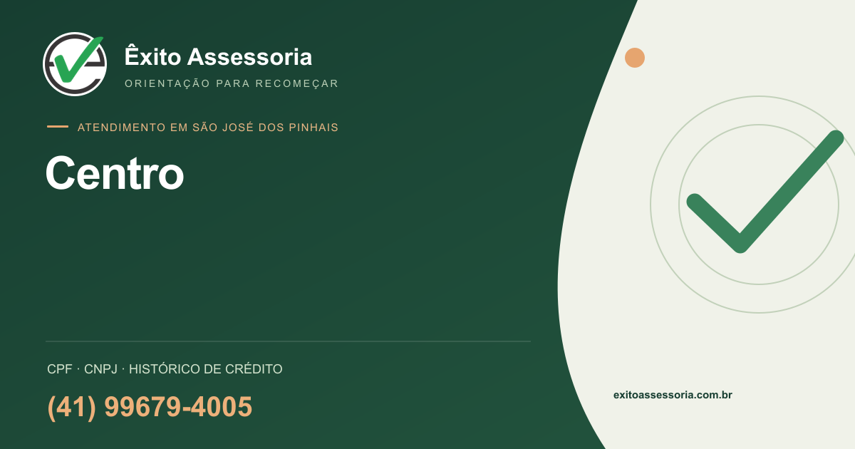 Assessoria de CPF e CNPJ em Centro, São José dos Pinhais · Êxito · (41) 99679-4005