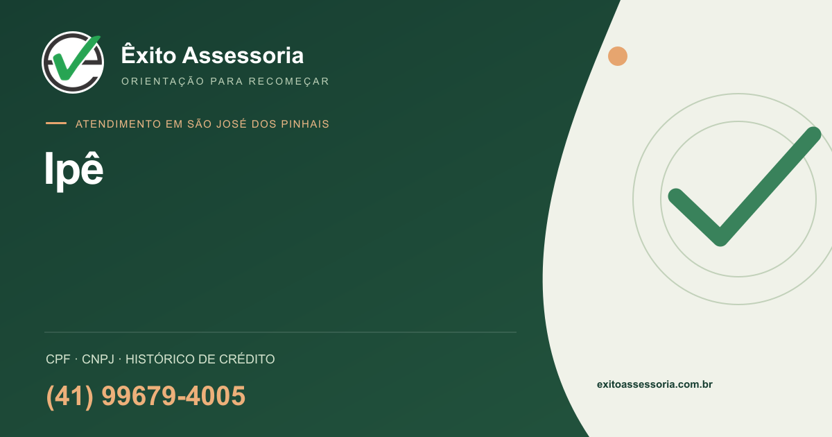 Assessoria de CPF e CNPJ em Ipê, São José dos Pinhais · Êxito · (41) 99679-4005