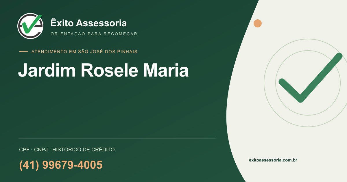 Assessoria de CPF e CNPJ em Jardim Rosele Maria, São José dos Pinhais · Êxito · (41) 99679-4005