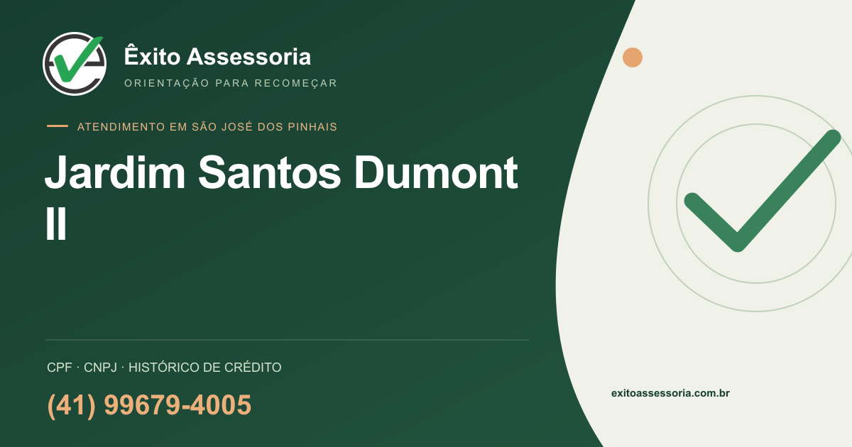 Assessoria de CPF e CNPJ em Jardim Santos Dumont II, São José dos Pinhais · Êxito · (41) 99679-4005