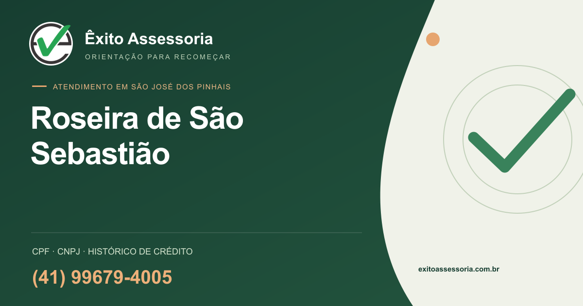 Assessoria de CPF e CNPJ em Roseira de São Sebastião, São José dos Pinhais · Êxito · (41) 99679-4005