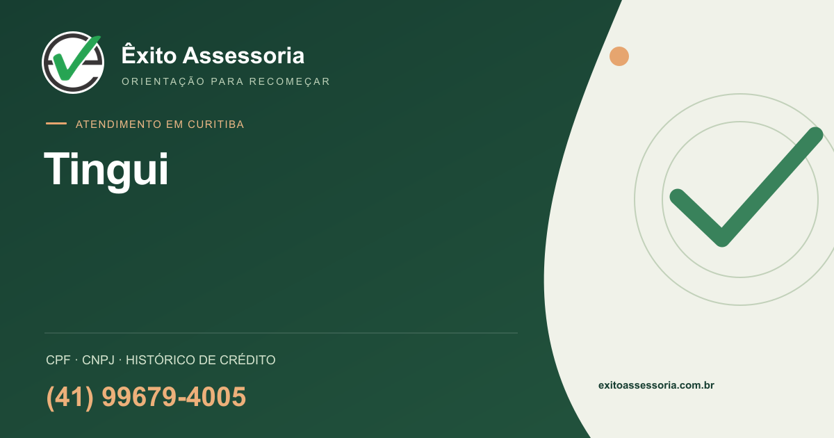 Assessoria de CPF e CNPJ em Tingui, Curitiba · Êxito · (41) 99679-4005