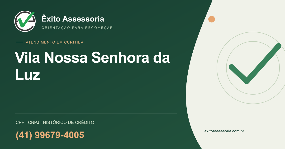 Assessoria de CPF e CNPJ em Vila Nossa Senhora da Luz, Curitiba · Êxito · (41) 99679-4005