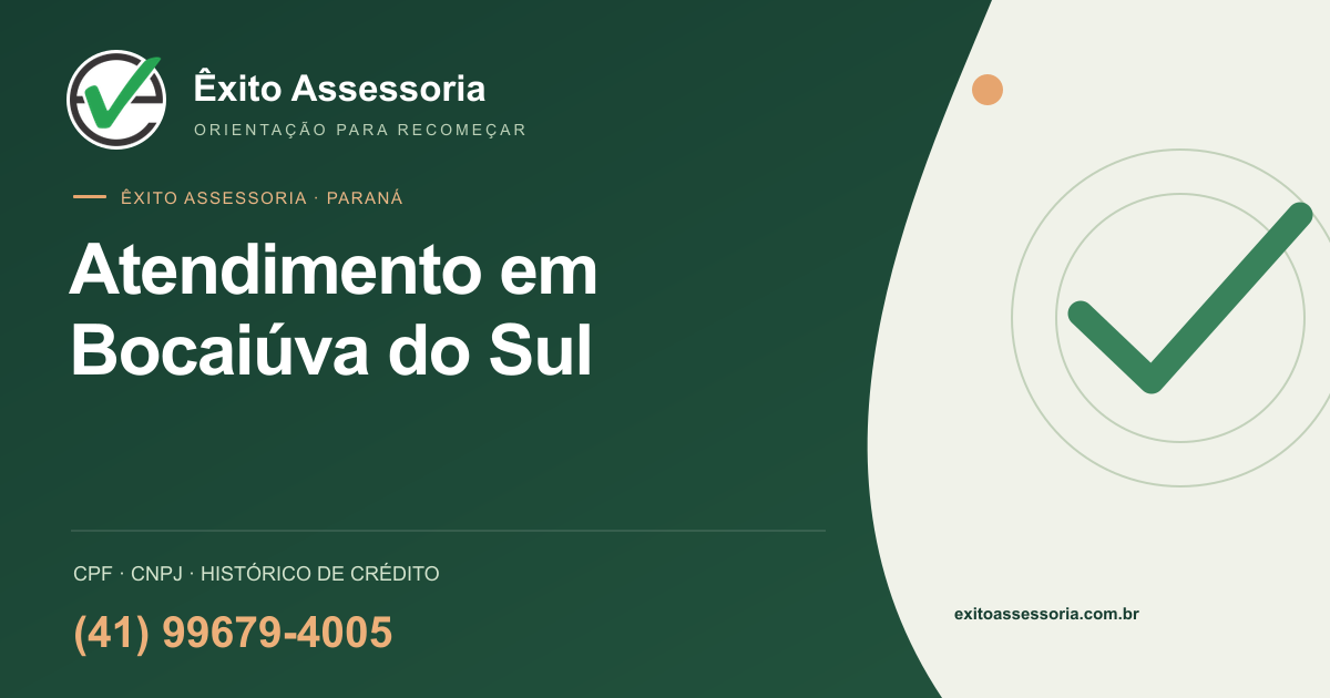 Êxito Assessoria em Bocaiúva do Sul · (41) 99679-4005
