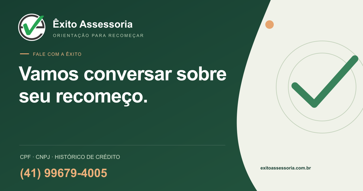 Entre em contato com a Êxito · (41) 99679-4005