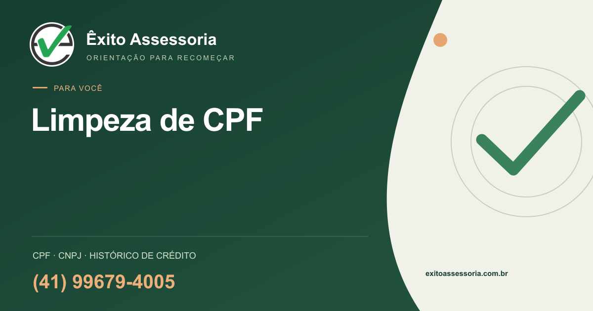 Limpeza de CPF · Êxito Assessoria · (41) 99679-4005